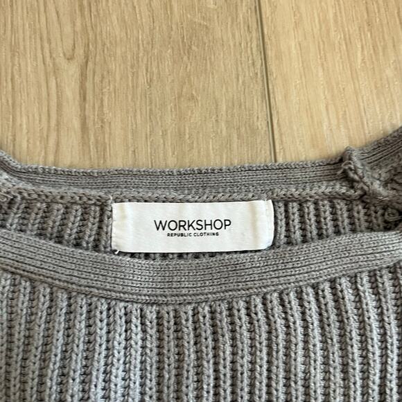 Workshop Women's Gray Dolman Knit Sweater Size Small - Picture 2 of 8